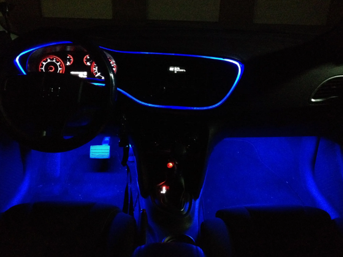LED traka (optičko vlakno) 3m za enterijer auta - Slika 2
