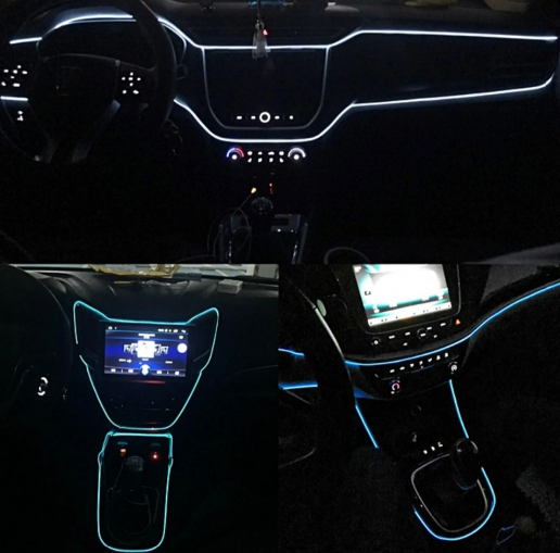 LED traka (optičko vlakno) 3m za enterijer auta - Slika 3
