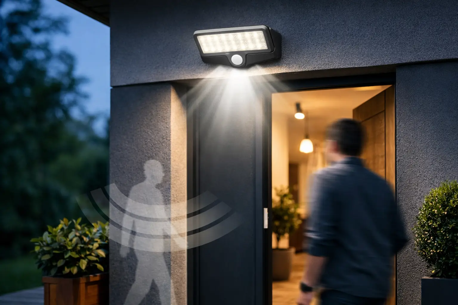 LED lampa sa senzorom pokreta za dom