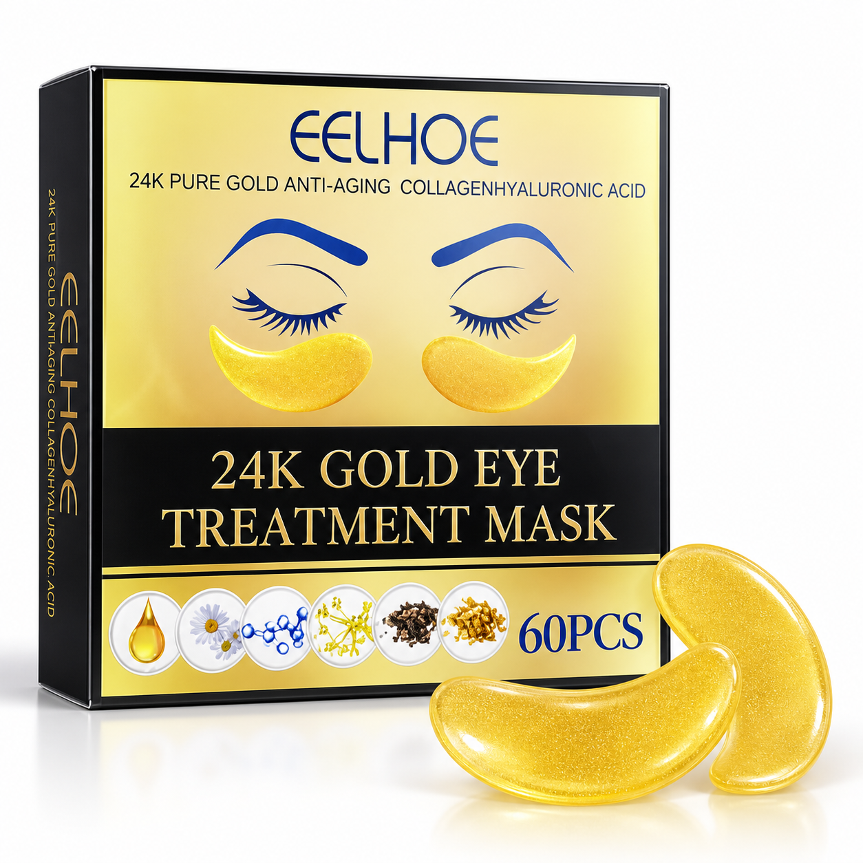 EELHOE 24K Gold hidrogel maska za oči - Slika 4