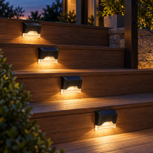 Solarne LED lampe za stepenice i ogradu – set 4 komada