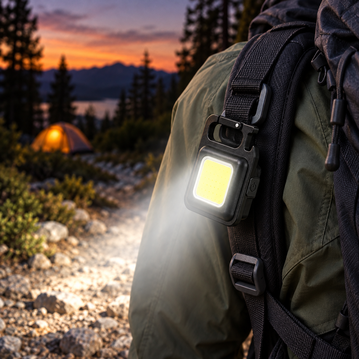 Punjiva COB LED mini lampa sa magnetom 1+1 gratis - Slika 3