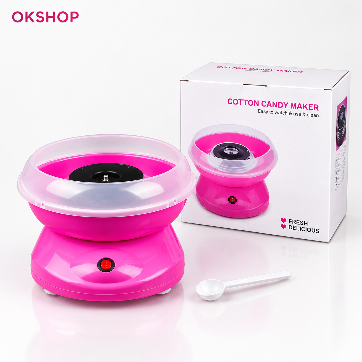 Roze mini aparat za pravljenje šećerne vune Cotton Candy Maker