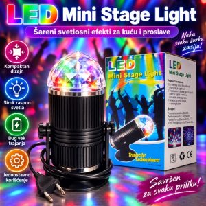 LED Mini Stage Light – rotirajući disko projektor za žurke