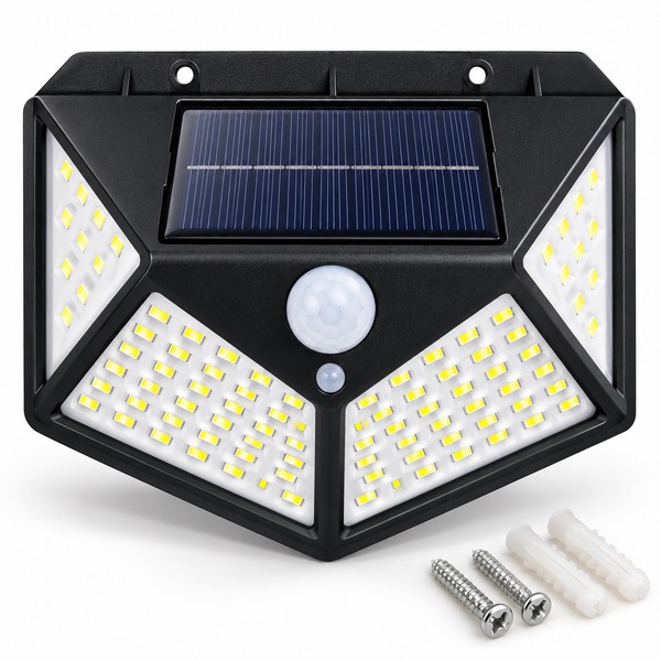 Solarna zidna LED lampa BK-100 – 100 LED, senzor pokreta, 600 lm - Slika 3