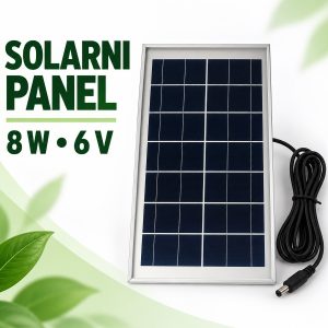 Solarni panel 8 W 6 V sa kablom i DC priključkom